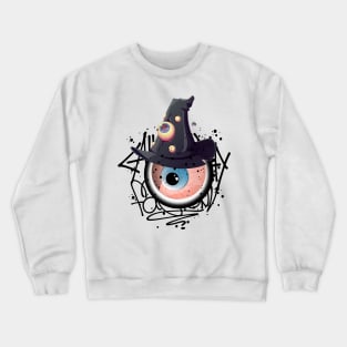 Monster Eye with Witch Hat Graffiti Crewneck Sweatshirt